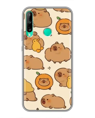 Чехол для Huawei P40 Lite e с картинкой «Капибары с апельсинами»
