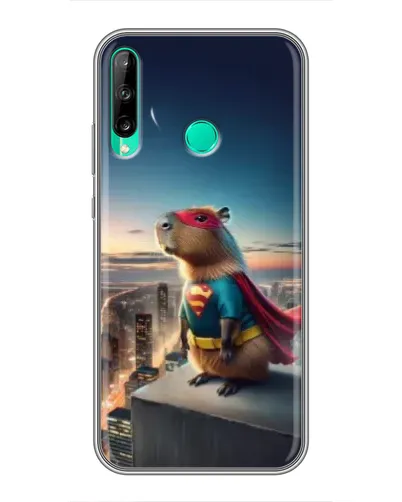 Чехол для Huawei P40 Lite e с картинкой «Капи-мен супергерой»