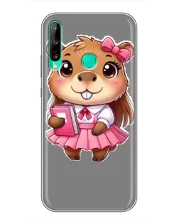 Чехол для Huawei P40 Lite e с картинкой «Девочка капибара»