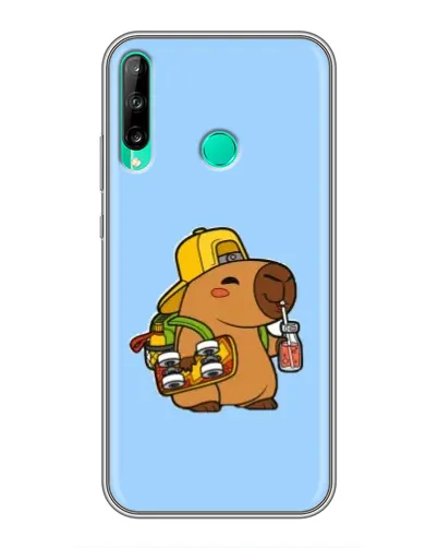 Чехол для Huawei P40 Lite e с картинкой «Капибара на скейте»