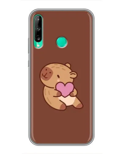 Чехол для Huawei P40 Lite e с картинкой «Капибара с сердцем»