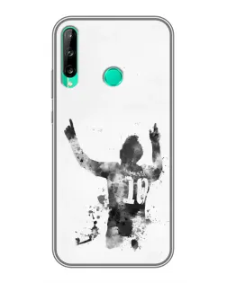 Чехол для Huawei P40 Lite e с картинкой «Черно-белый силуэт Месси» Чехол для Huawei P40 Lite e с картинкой «Черно-белый силуэт Месси»