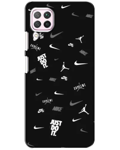 Чохол для Huawei P40 Lite з картинкою «Nike Black Pattern» Чохол для Huawei P40 Lite з картинкою «Nike Black Pattern»
