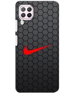 Чохол для Huawei P40 Lite з картинкою «Nike — карбонова сітка»