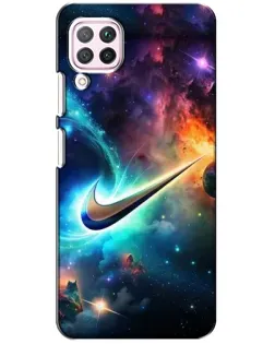 Чохол для Huawei P40 Lite з картинкою «Космічний Nike Swoosh»