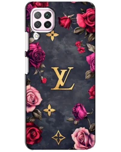 Чехол для Huawei P40 Lite с картинкой «Цветочный Louis Vuitton»