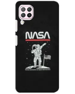 Чохол для Huawei P40 Lite з картинкою «NASA — крокуємо по Місяцю»