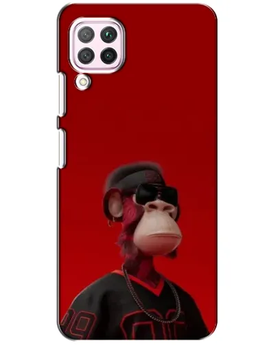 Чохол для Huawei P40 Lite з картинкою «Bored Ape в червоному»