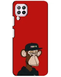 Чохол для Huawei P40 Lite з картинкою «Bored Ape — червоний фон»