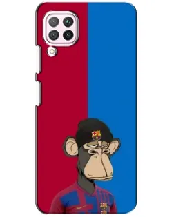 Чохол для Huawei P40 Lite з картинкою «Bored Ape — фанат Барси»