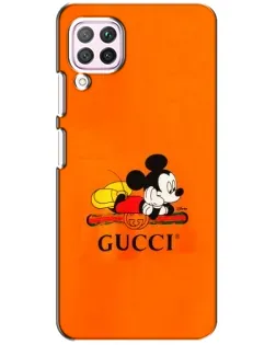 Чехол для Huawei P40 Lite с картинкой «Микки Маус Gucci — оранж»