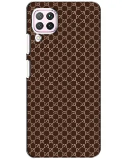 Чехол для Huawei P40 Lite с картинкой «Gucci — шоколадная сетка»
