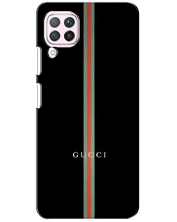 Чехол для Huawei P40 Lite с картинкой «Gucci — строгая линия»