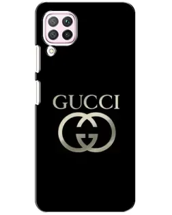 Чехол для Huawei P40 Lite с картинкой «Gucci — золото на черном»