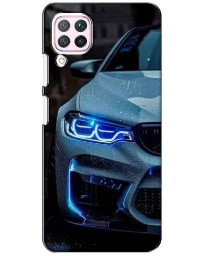 Чохол для Huawei P40 Lite з картинкою «Погляд BMW з синіми фарами» Чохол для Huawei P40 Lite з картинкою «Погляд BMW з синіми фарами»