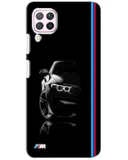 Чохол для Huawei P40 Lite з картинкою «Силует BMW в темряві»