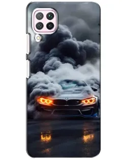 Чохол для Huawei P40 Lite з картинкою «BMW у диму»