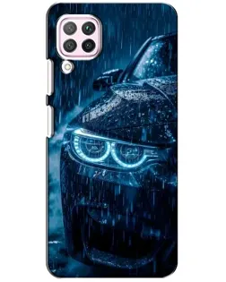 Чехол для Huawei P40 Lite с картинкой «BMW под дождем»