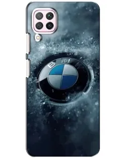 Чехол для Huawei P40 Lite с картинкой «Логотип BMW — лед»