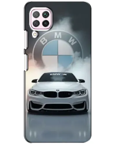 Чехол для Huawei P40 Lite с картинкой «BMW в белом дыму» Чехол для Huawei P40 Lite с картинкой «BMW в белом дыму»