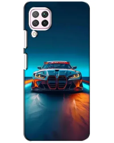 Чехол для Huawei P40 Lite с картинкой «BMW — огни неона» Чехол для Huawei P40 Lite с картинкой «BMW — огни неона»