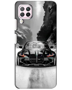 Чехол для Huawei P40 Lite с картинкой «BMW — акварельный дрифт»