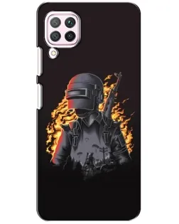 Чохол для Huawei P40 Lite з картинкою «PUBG — вогняний силует»