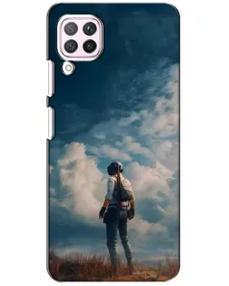 Чохол для Huawei P40 Lite з картинкою «Герой PUBG на скелі»