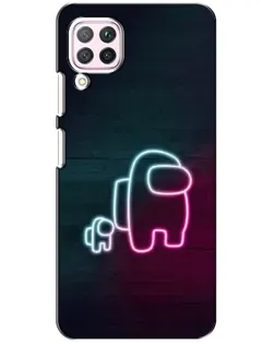 Чохол для Huawei P40 Lite з картинкою «Among Us неон-арт»