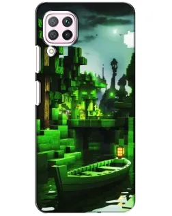 Чохол для Huawei P40 Lite з картинкою «Minecraft лісовий пейзаж»