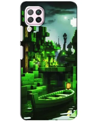 Чохол для Huawei P40 Lite з картинкою «Minecraft лісовий пейзаж»