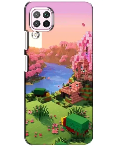 Чохол для Huawei P40 Lite з картинкою «Рожеве дерево Minecraft»