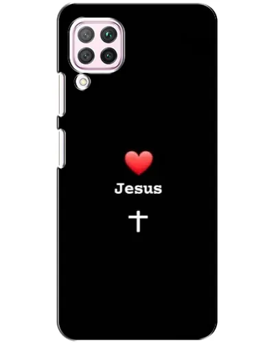 Чехол для Huawei P40 Lite с картинкой «Сердце - Jesus»