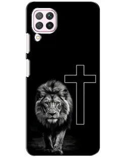 Чехол для Huawei P40 Lite с картинкой «Лев и Крест»