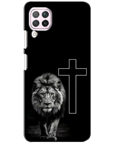 Чехол для Huawei P40 Lite с картинкой «Лев и Крест»