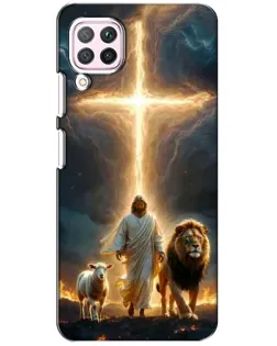 Чехол для Huawei P40 Lite с картинкой «Лев Иуды и Свет»