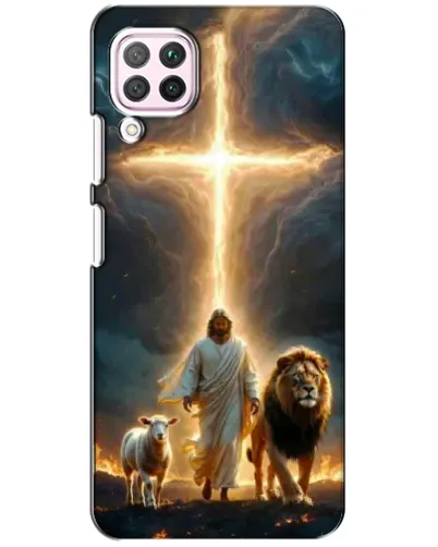 Чехол для Huawei P40 Lite с картинкой «Лев Иуды и Свет»