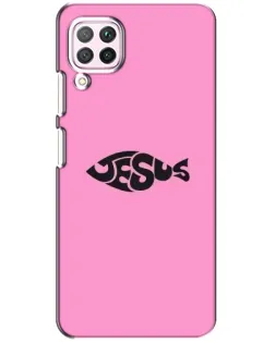 Чехол для Huawei P40 Lite с картинкой «Розовый символ  Jesus»