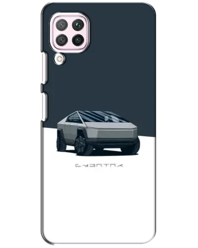 Чохол для Huawei P40 Lite з картинкою «Сріблястий Cybertruck Tesla»