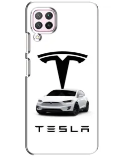 Чохол для Huawei P40 Lite з картинкою «Tesla White Style»