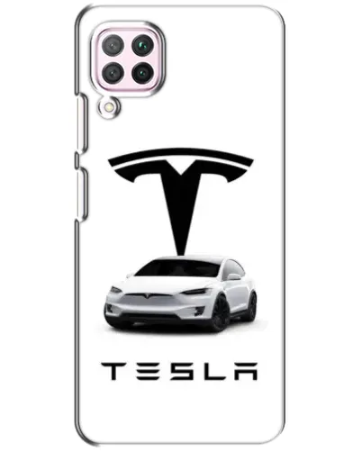 Чохол для Huawei P40 Lite з картинкою «Tesla White Style»