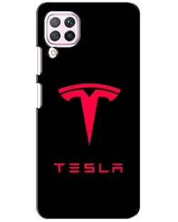 Чохол для Huawei P40 Lite з картинкою «Tesla Red Logo»