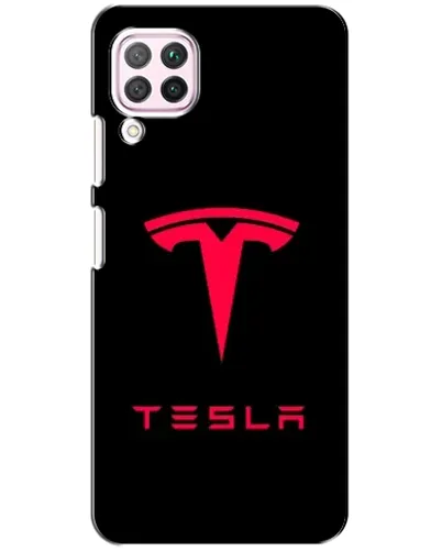 Чохол для Huawei P40 Lite з картинкою «Tesla Red Logo»