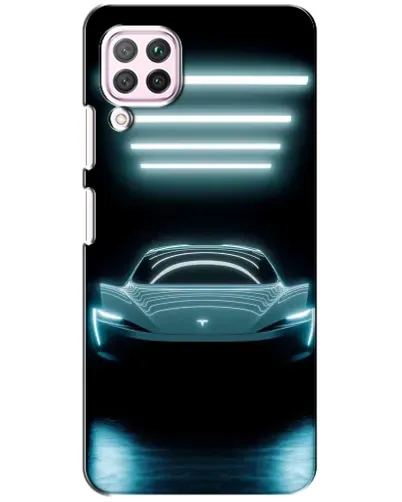 Чохол для Huawei P40 Lite з картинкою «Tesla в неоні»