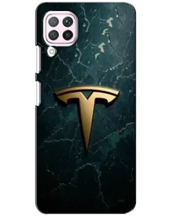 Чохол для Huawei P40 Lite з картинкою «Мармурова Tesla Gold»