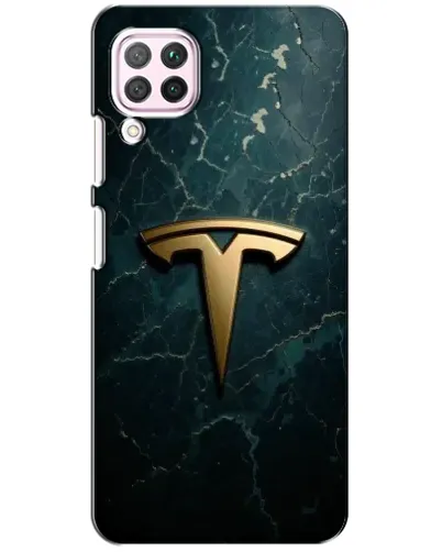 Чохол для Huawei P40 Lite з картинкою «Мармурова Tesla Gold»