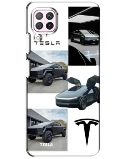 Чохол для Huawei P40 Lite з картинкою «Колаж Cybertruck Tesla»