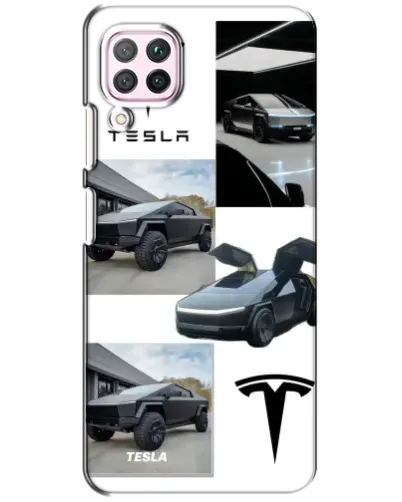 Чохол для Huawei P40 Lite з картинкою «Колаж Cybertruck Tesla»