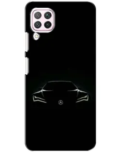 Чехол для Huawei P40 Lite с картинкой «Mercedes — силуэт авто» Чехол для Huawei P40 Lite с картинкой «Mercedes — силуэт авто»