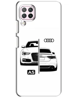 Чохол для Huawei P40 Lite з картинкою «Audi — контрастний дизайн»